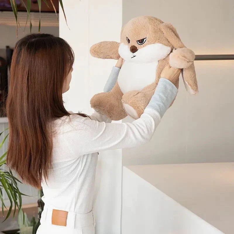 Meet Spike: Your Adorable Angry Beige Fluffy Bunny Companion!
