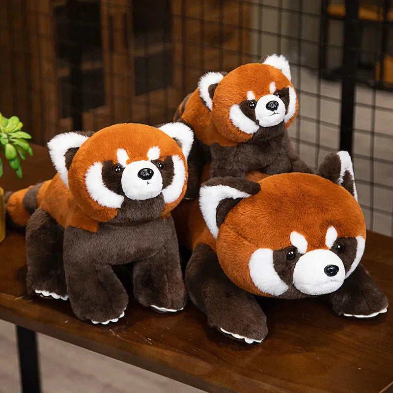 Adorable Life-sized Fluffy Red Panda Plush Toy
