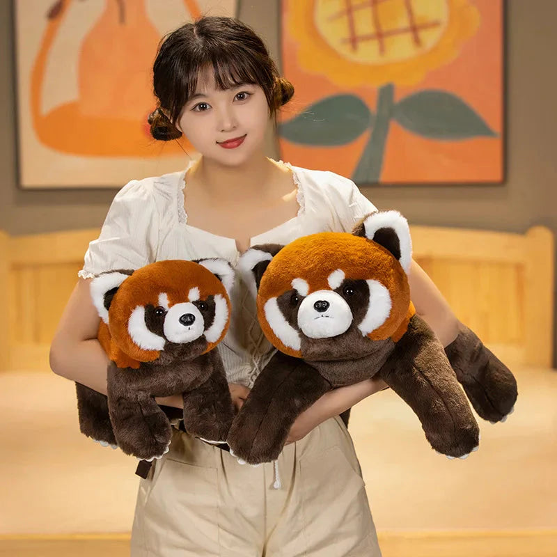 Adorable Life-sized Fluffy Red Panda Plush Toy