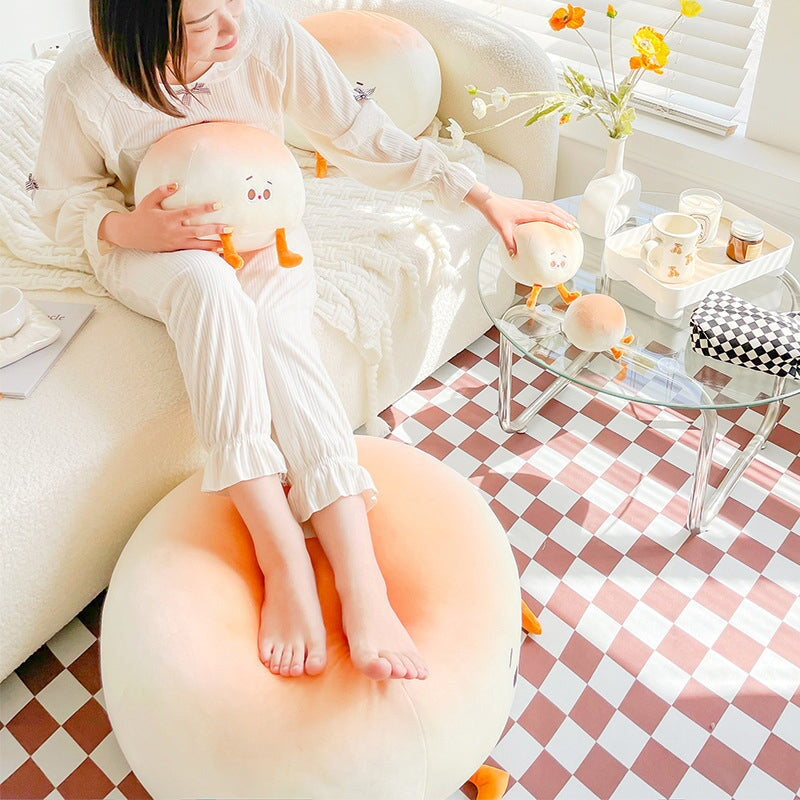 Delightful Steamed Round Stuffed Bao Bun Plush Toy