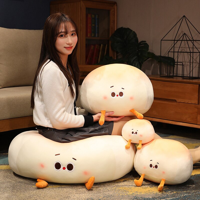 Delightful Steamed Round Stuffed Bao Bun Plush Toy