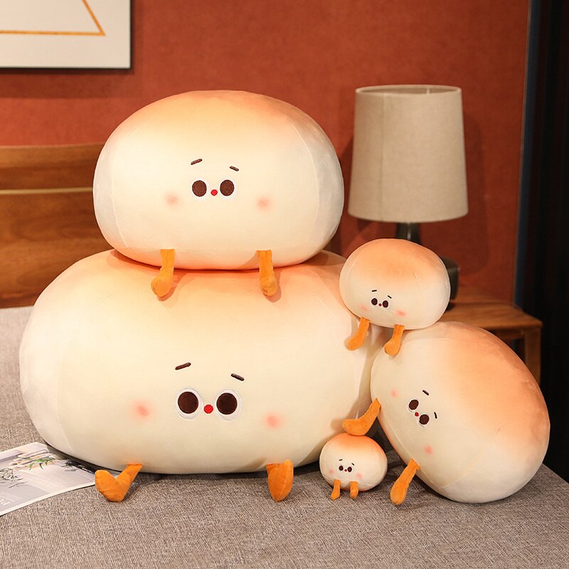 Delightful Steamed Round Stuffed Bao Bun Plush Toy