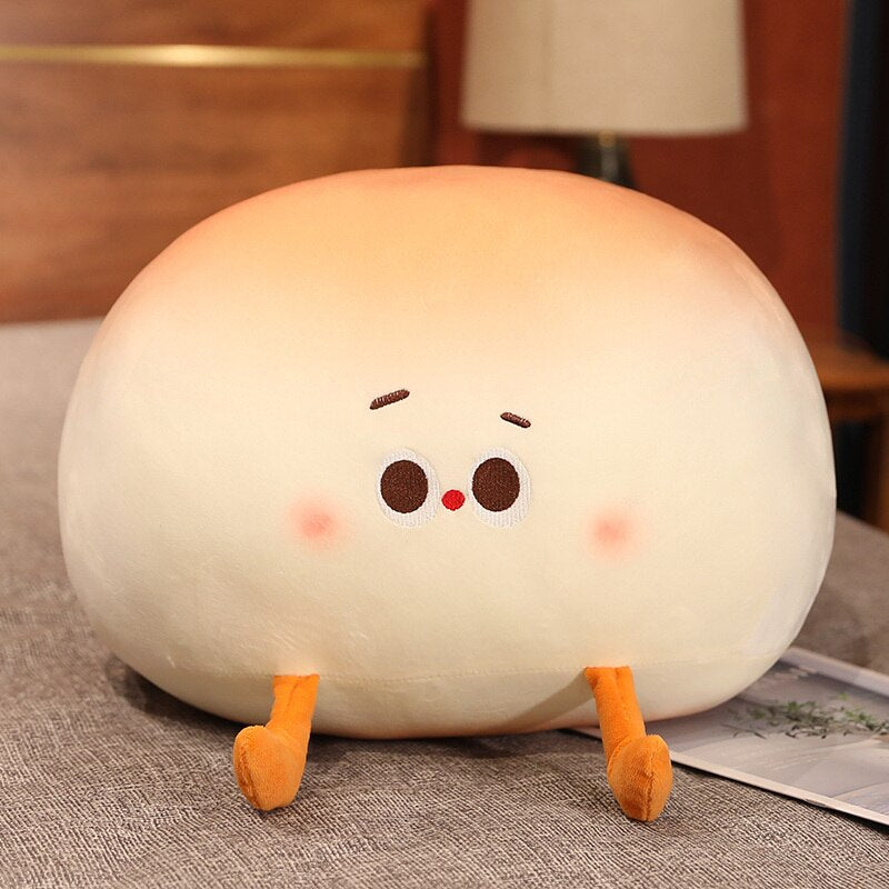 Delightful Steamed Round Stuffed Bao Bun Plush Toy