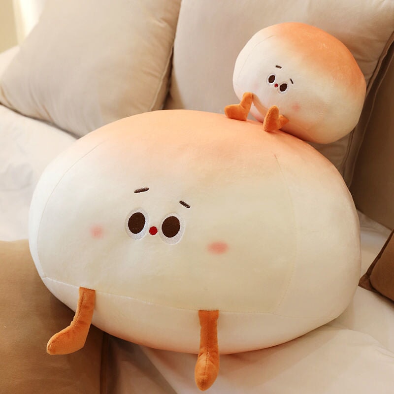 Delightful Steamed Round Stuffed Bao Bun Plush Toy