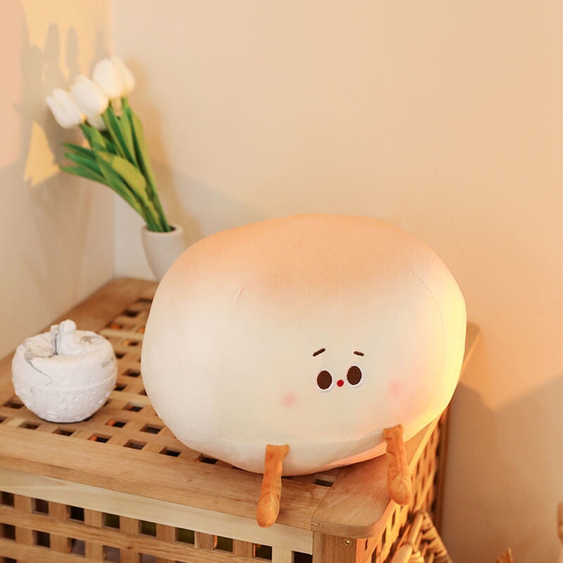 Delightful Steamed Round Stuffed Bao Bun Plush Toy