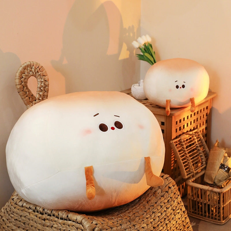 Delightful Steamed Round Stuffed Bao Bun Plush Toy
