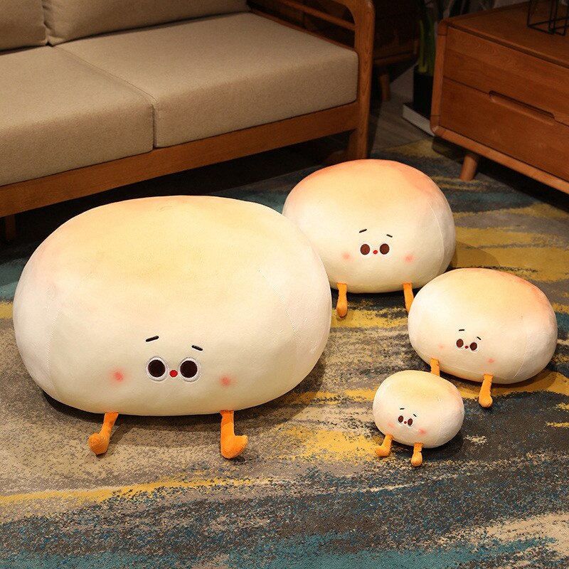 Delightful Steamed Round Stuffed Bao Bun Plush Toy