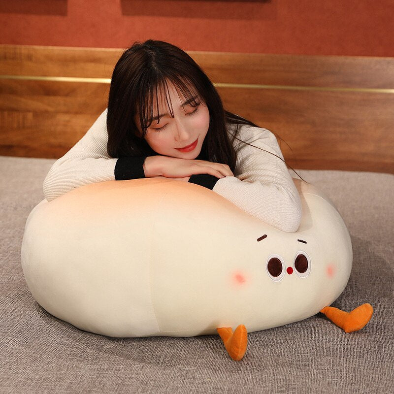 Delightful Steamed Round Stuffed Bao Bun Plush Toy