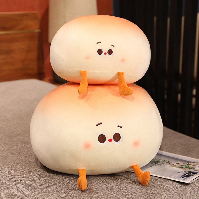 Delightful Steamed Round Stuffed Bao Bun Plush Toy
