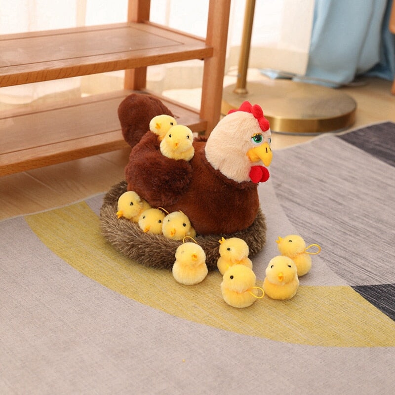 Adorable Swan and Chicken Family Plush Toys