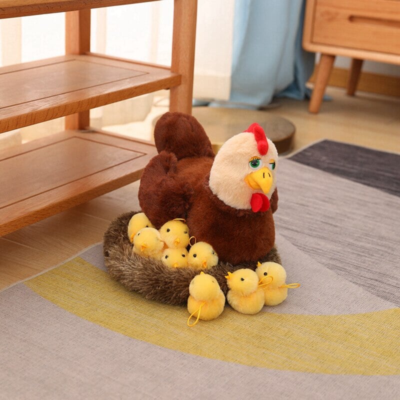 Adorable Swan and Chicken Family Plush Toys