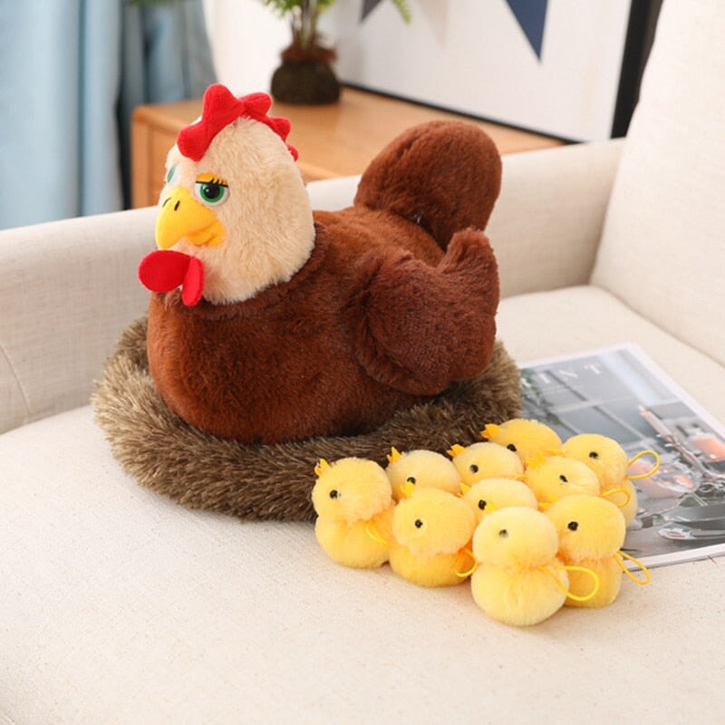Adorable Swan and Chicken Family Plush Toys