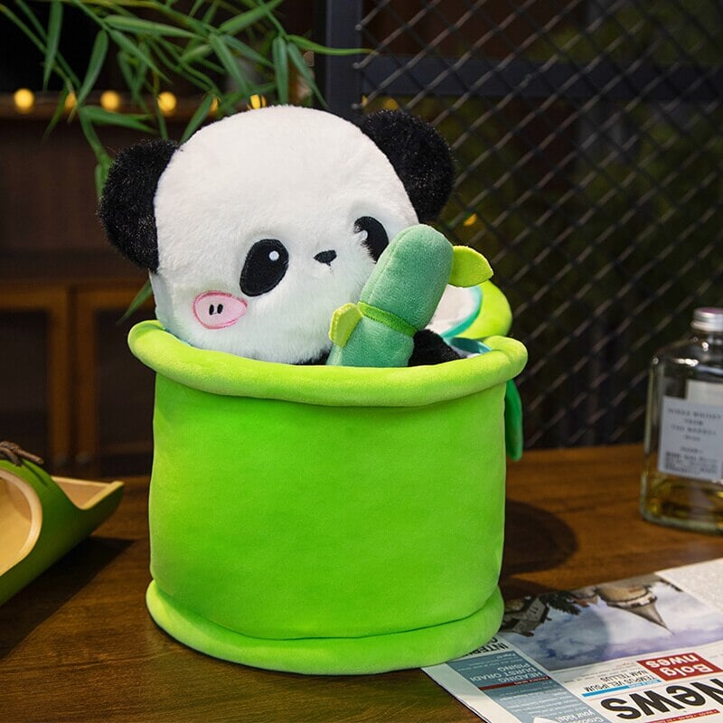 Cuddle Up with Sze Sze the Panda Bamboo Hut Plushie!