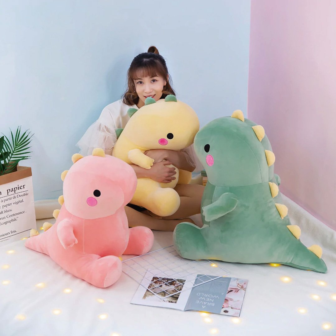Dino Family Plushies: Taco, Taki & Tabi - Cuddle Up with These Adorable Dinosaurs!
