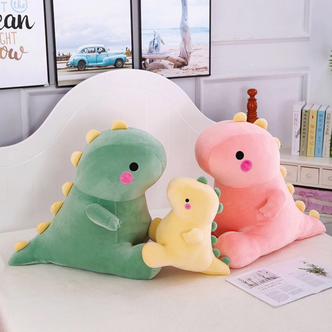 Dino Family Plushies: Taco, Taki & Tabi - Cuddle Up with These Adorable Dinosaurs!