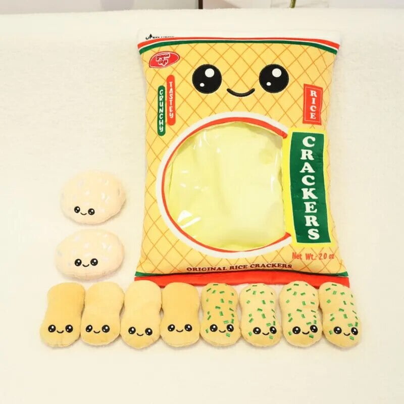 Delicious Plushies Filled with Tasty Rice Cracker Candies