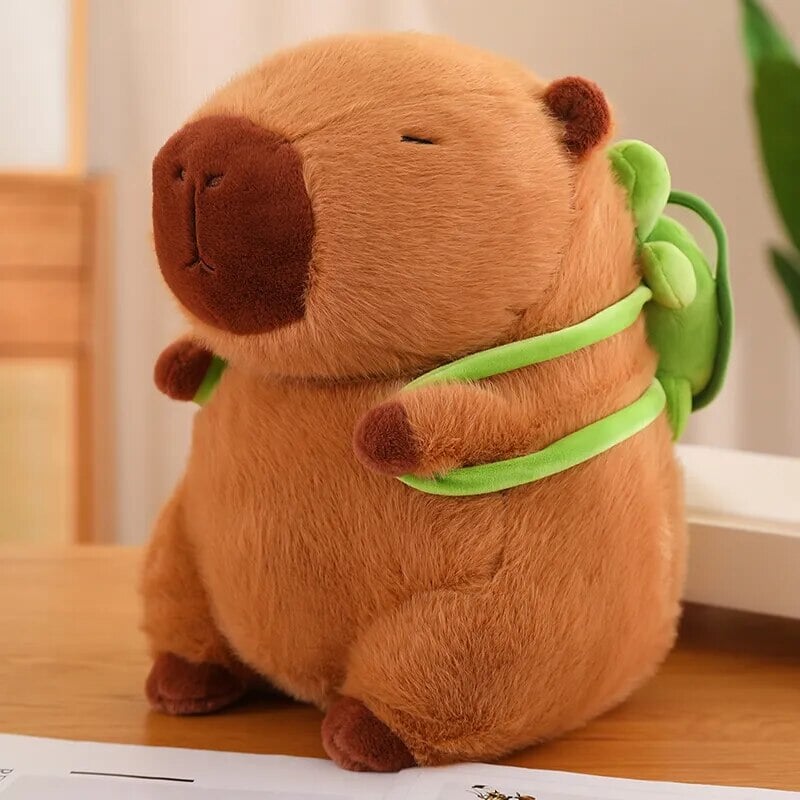 Charming Capybara and Turtle Plush Backpack Buddies