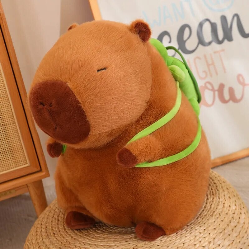 Charming Capybara and Turtle Plush Backpack Buddies