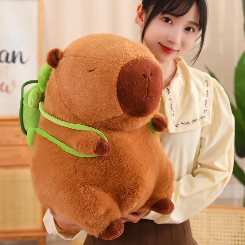 Charming Capybara and Turtle Plush Backpack Buddies