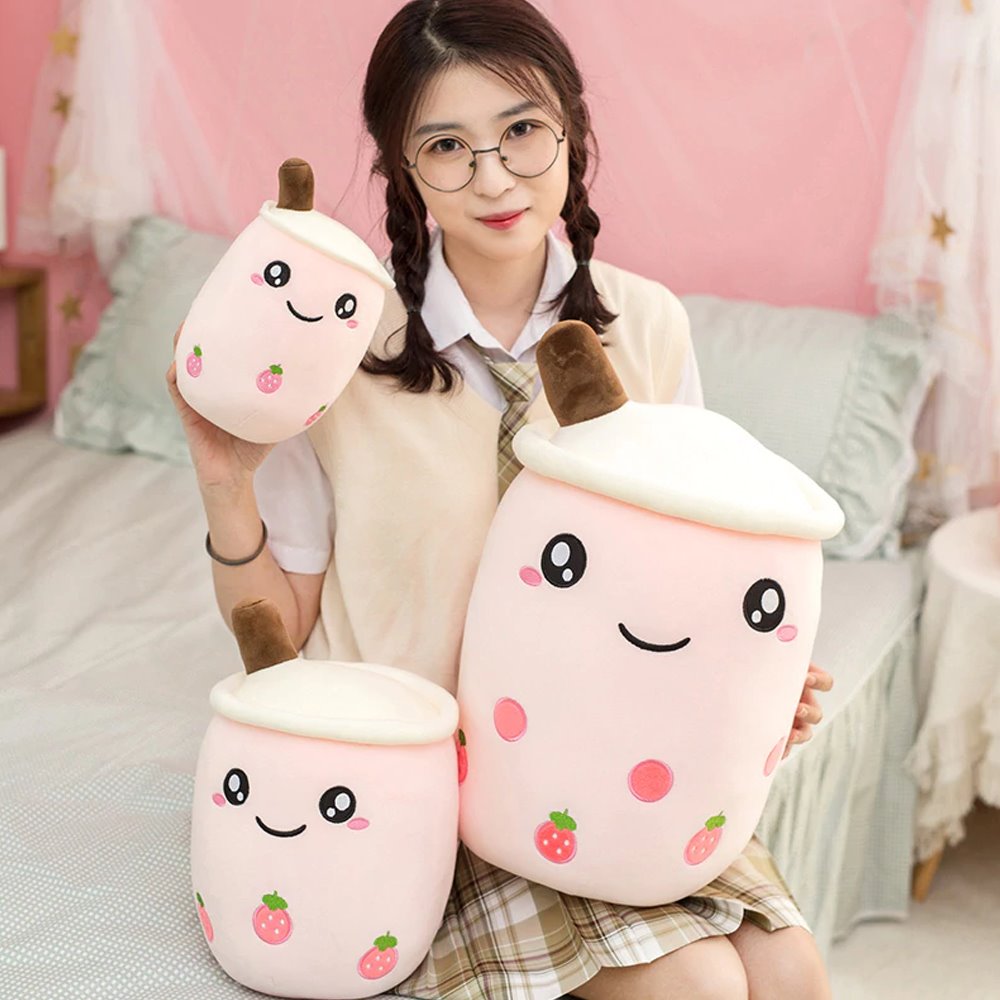 Delightful Bubble Tea Family Plush Fruit Collection
