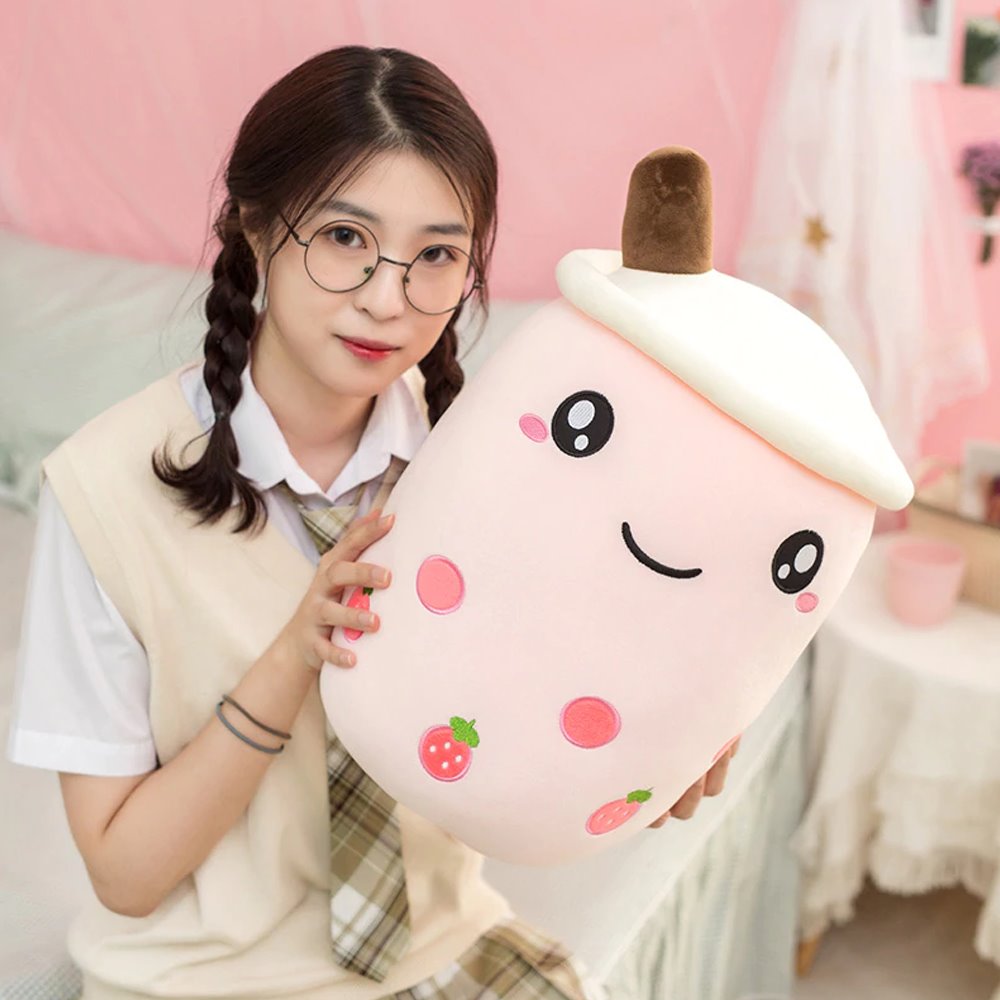 Delightful Bubble Tea-Inspired Fruit Plushies Collection for the Whole Family!