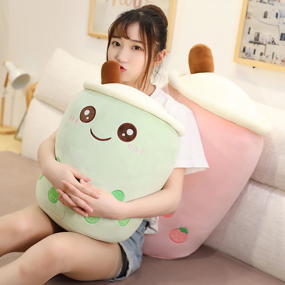 Delightful Bubble Tea-Inspired Fruit Plushies Collection for the Whole Family!