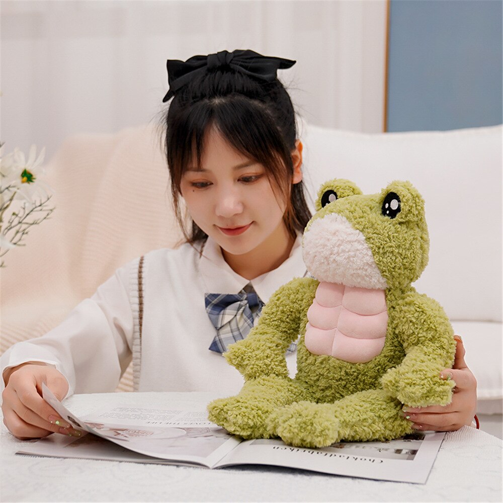 Adorable Dench Muscle Frog Plush Toy