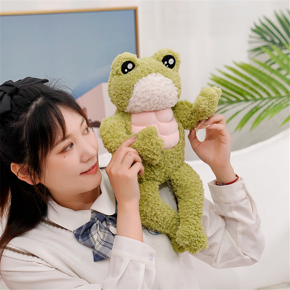 Adorable Dench Muscle Frog Plush Toy