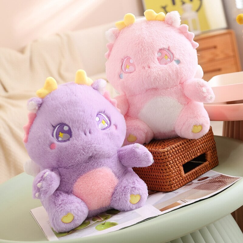 Cuddly Plush Family of Fluffy Baby Dragons
