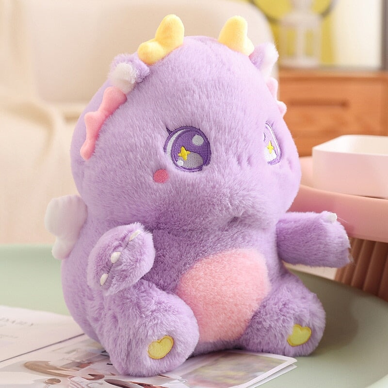 Cuddly Plush Family of Fluffy Baby Dragons