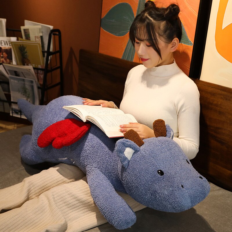 Adorable Fluffy Giants: Dragon, Fox, Bunny, Bear, and Shark Plush Toys!
