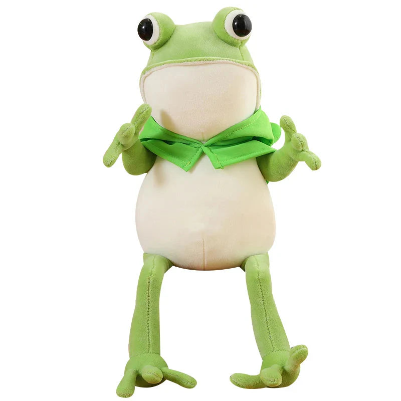 Tito the Hilarious Green Frog Plush Toy with Stylish Hat