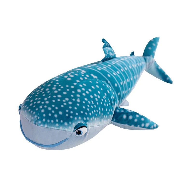 Adorable 75cm Plush White Beluga and Blue Whale Shark Stuffed Animals