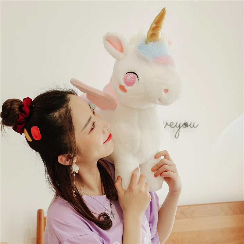 Magical White Unicorn Pony Plush Toy - The Dreamy Companion!