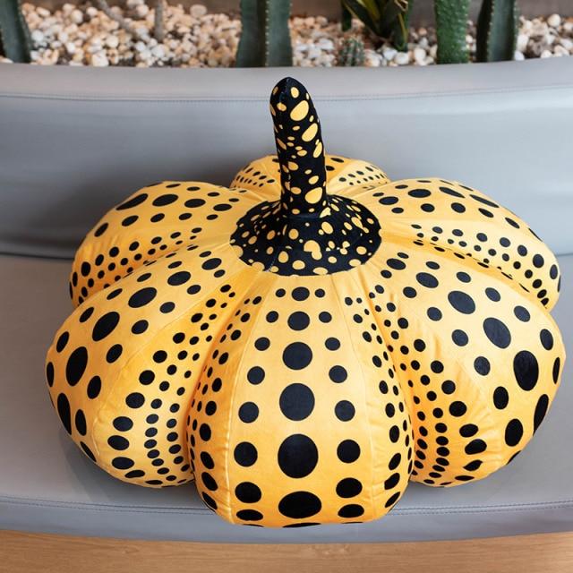 Delightfully Spooky Yayoi Kusama Pumpkin Plushies for Halloween Fun