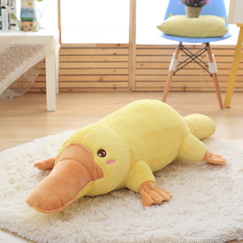 Adorable Yellow Kawaii Long Snuggly Platypus Plush Toy