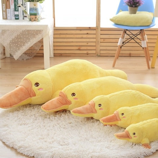 Adorable Yellow Kawaii Long Snuggly Platypus Plush Toy