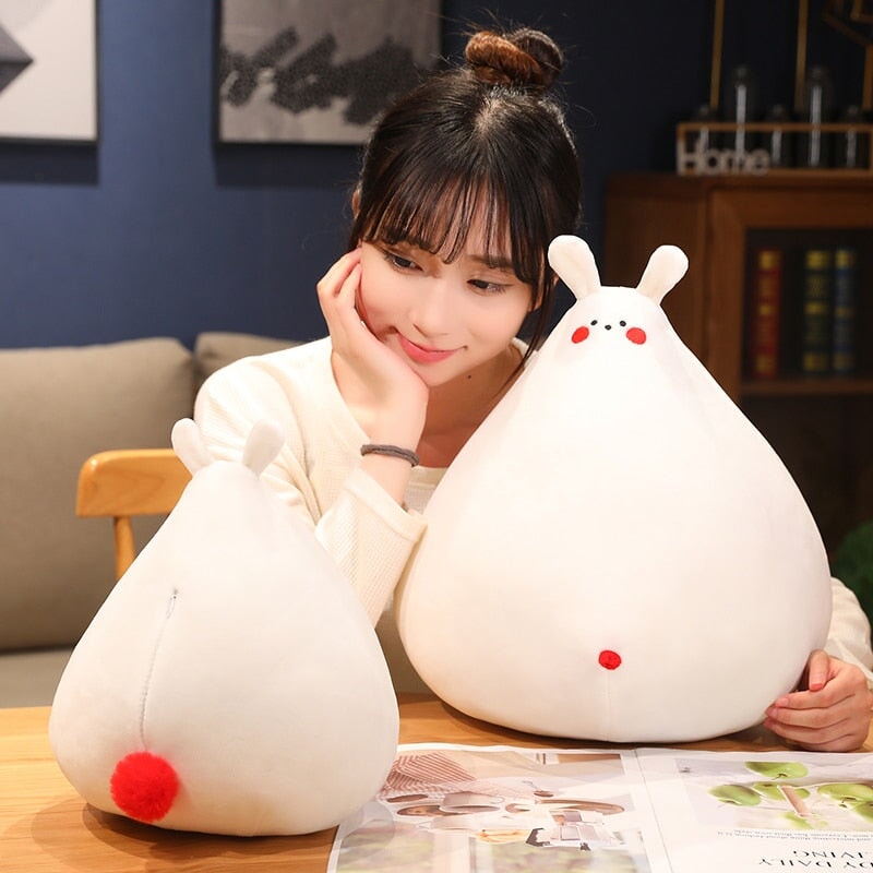 Adorable Zuki the White Bunny Plush Toy with Charming Mini Face