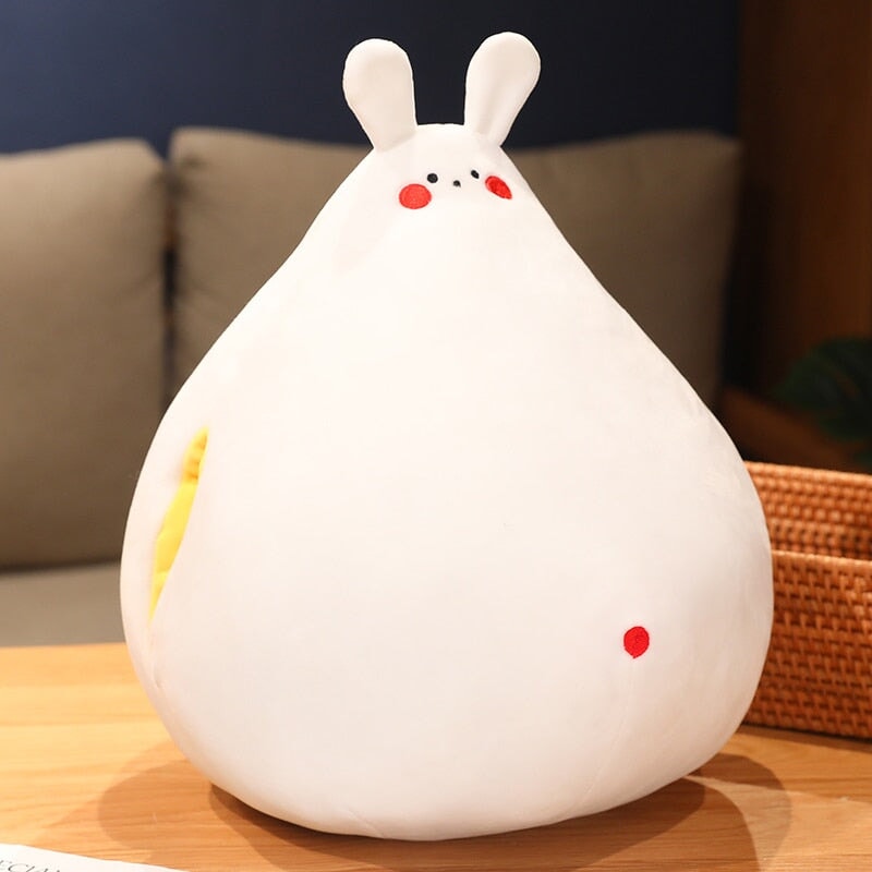 Adorable Zuki the White Bunny Plush Toy with Charming Mini Face