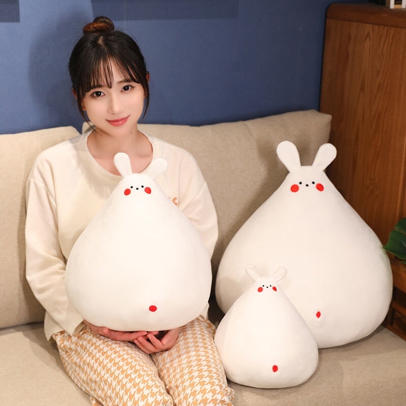 Adorable Zuki the White Bunny Plush Toy with Charming Mini Face