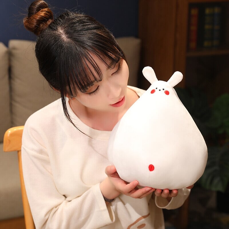 Adorable Zuki the White Bunny Plush Toy with Charming Mini Face