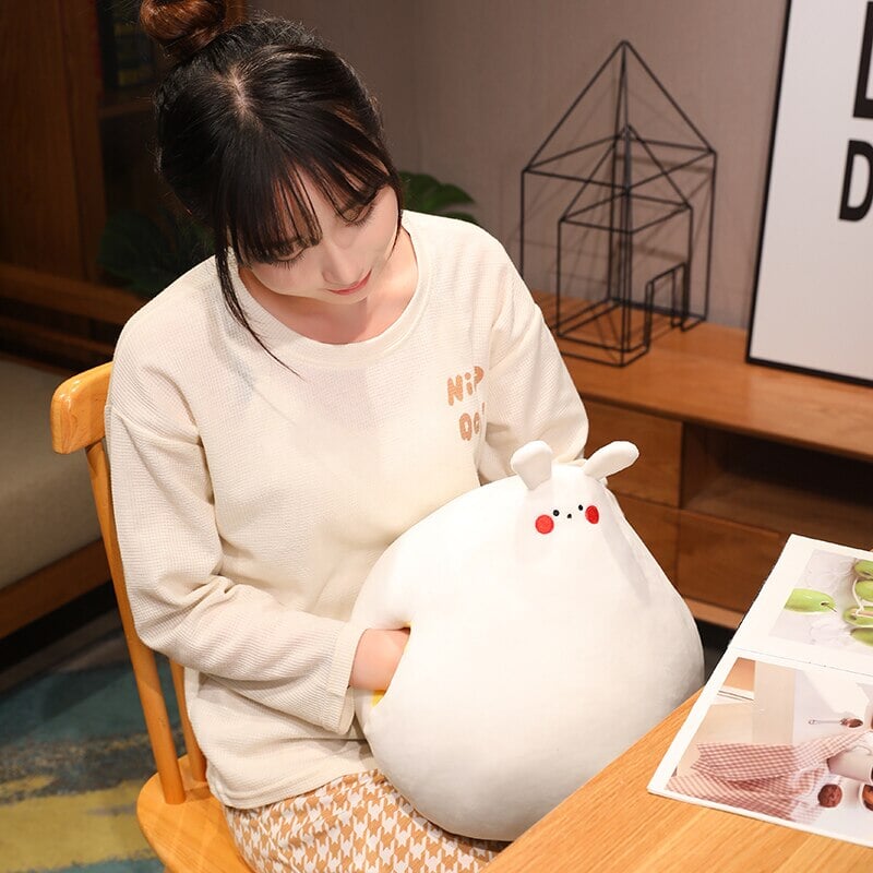 Adorable Zuki the White Bunny Plush Toy with Charming Mini Face