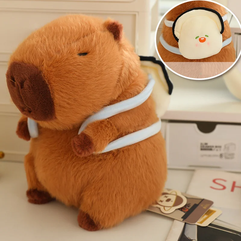 Adorable Kawaii Capybara Plush with Stylish Backpack Collection