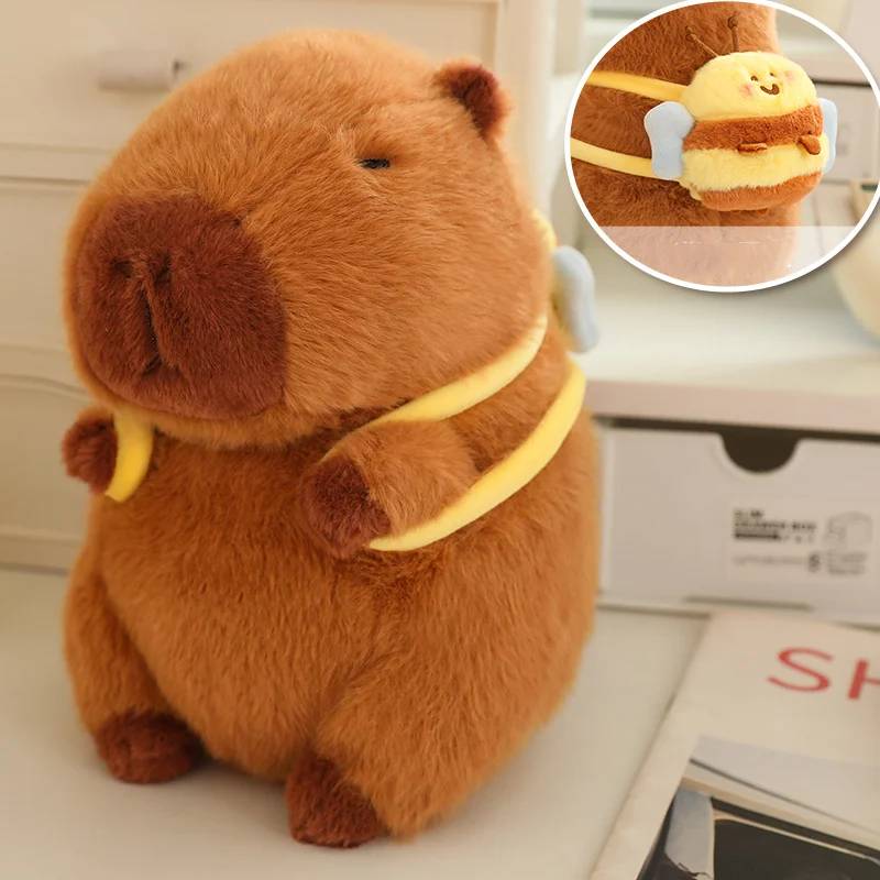 Adorable Kawaii Capybara Plush with Stylish Backpack Collection