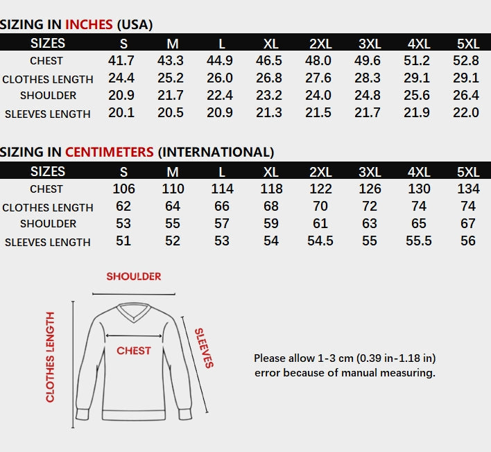 CORTIS logo hoodie size chart