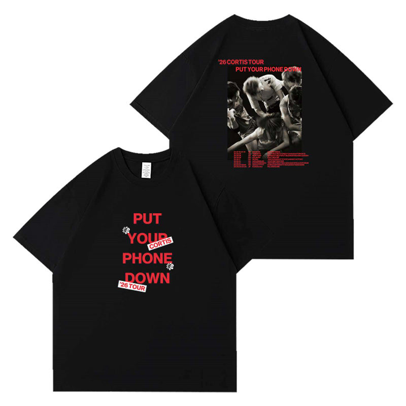 CORTIS put your phone down Cotton Shirt black