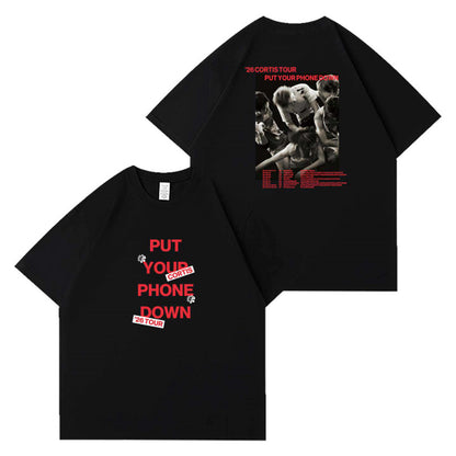 CORTIS put your phone down Cotton Shirt black