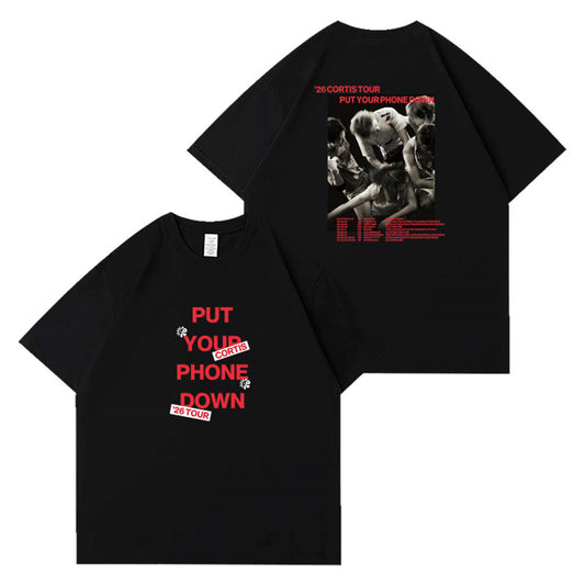 CORTIS put your phone down Cotton Shirt black