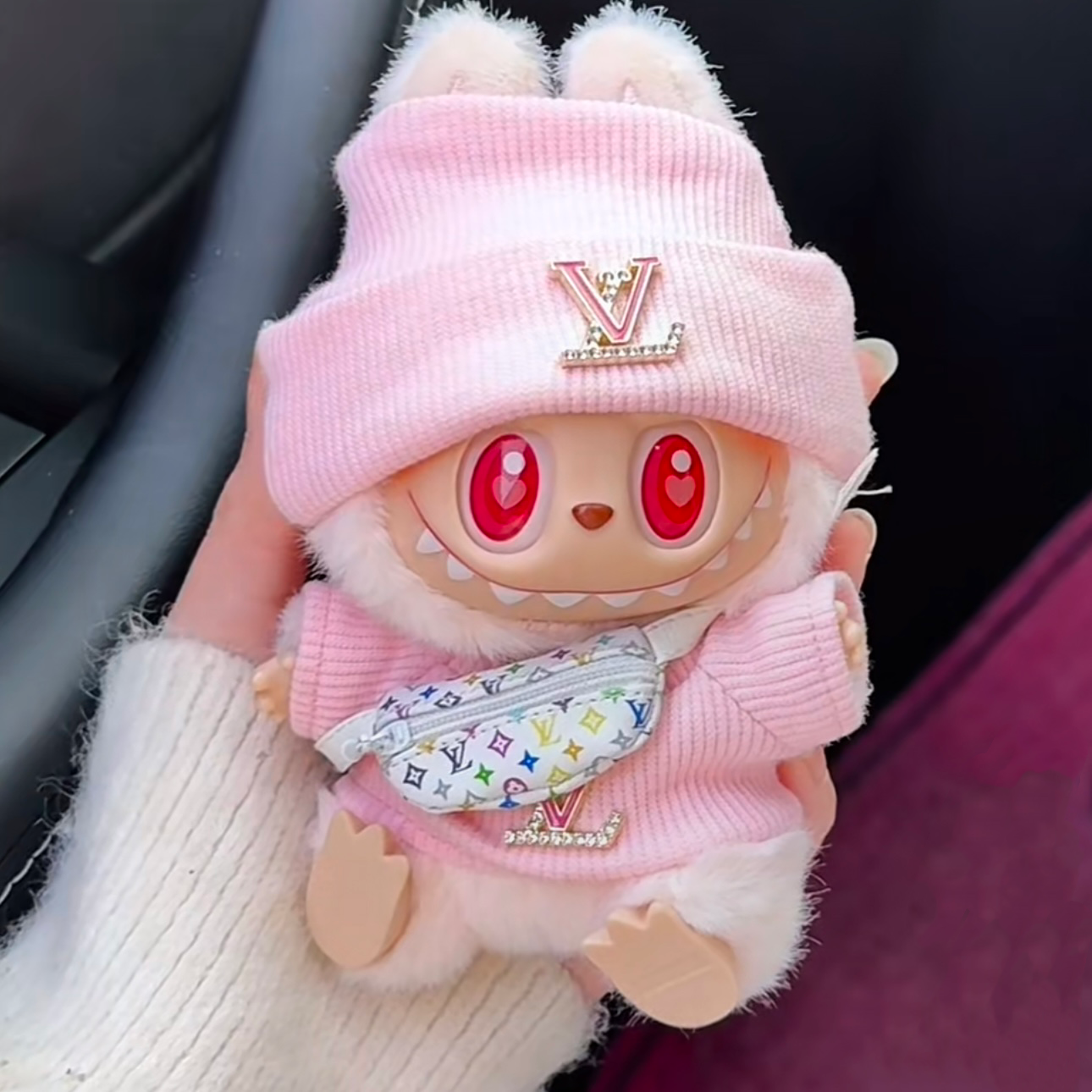 POP MART The Monsters Labubu Fashion Dress - L Style Pink Top+ Hat +Bag (Pre-order 1-2 weeks arrive)
