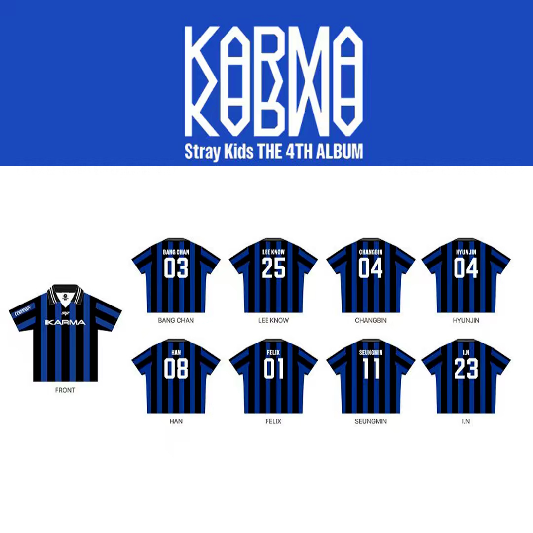 [NEW] STRAY KIDS - KARMA SOCCER JERSEY